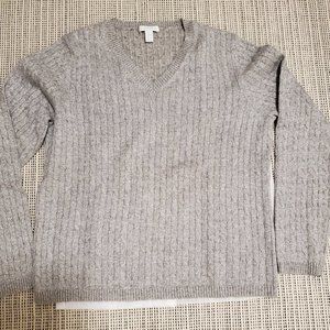 Charter Club grey and silver cable knit, SZ L